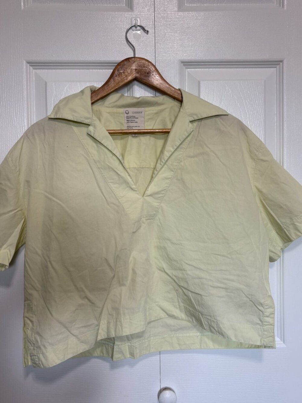 Light Green Short Sleeve Collared Shirt